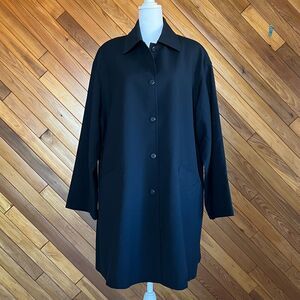 Vintage 80s Navy Oversized Fine Wool Jacket Coat